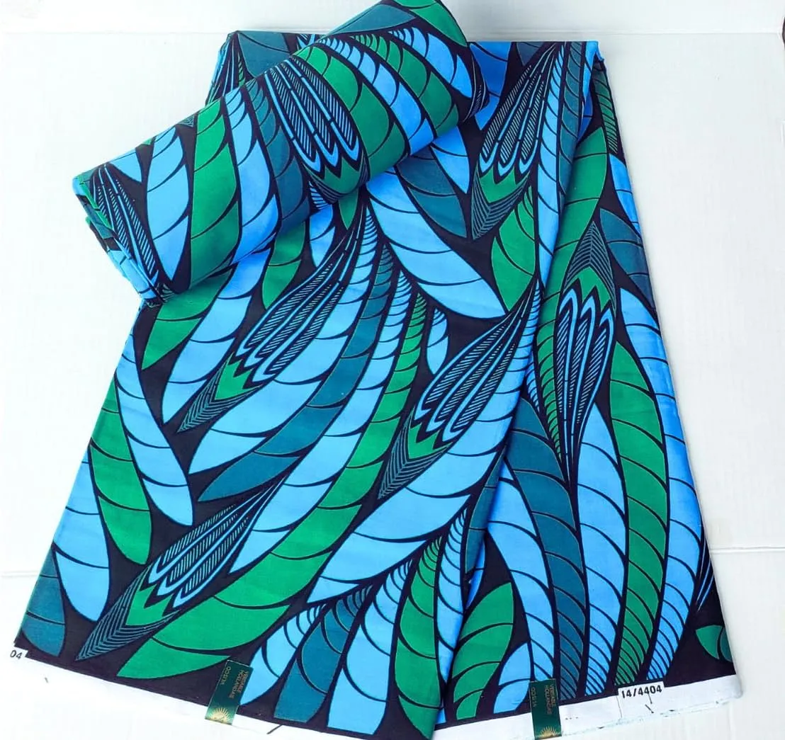 100% Cotton Dutch Wax African Print Style Fabric, Hollandais Style for Sewing and Crafts, 3 yards