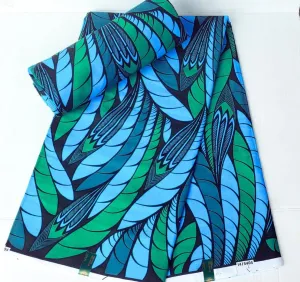 100% Cotton Dutch Wax African Print Style Fabric, Hollandais Style for Sewing and Crafts, 3 yards