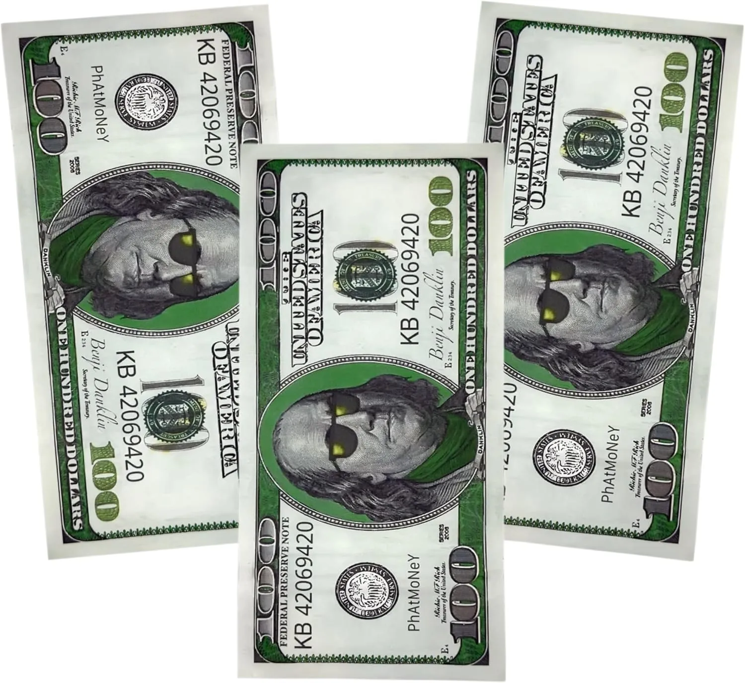 100 Pack Money Design Resealable Paper Food 3.5 Storage Snack Bags 3x6 in