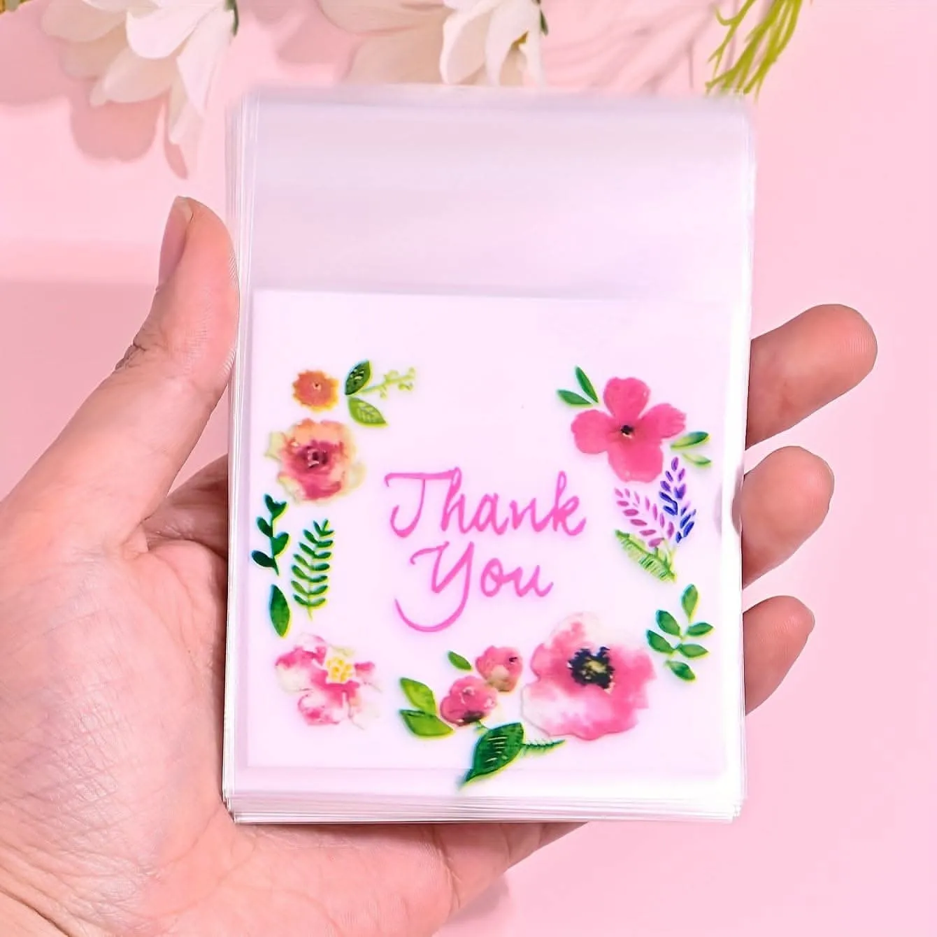 100pcs Floral Ziplock Bags – Reusable Jewelry Storage