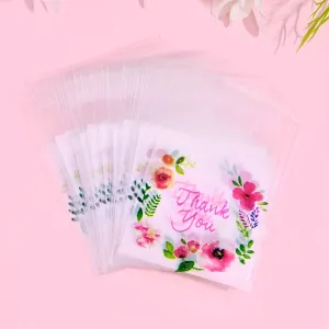 100pcs Floral Ziplock Bags – Reusable Jewelry Storage