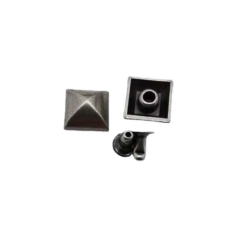 10/15MM Vintage Silver Pyramid Studs Punk Gothic Rivets 30 Pack