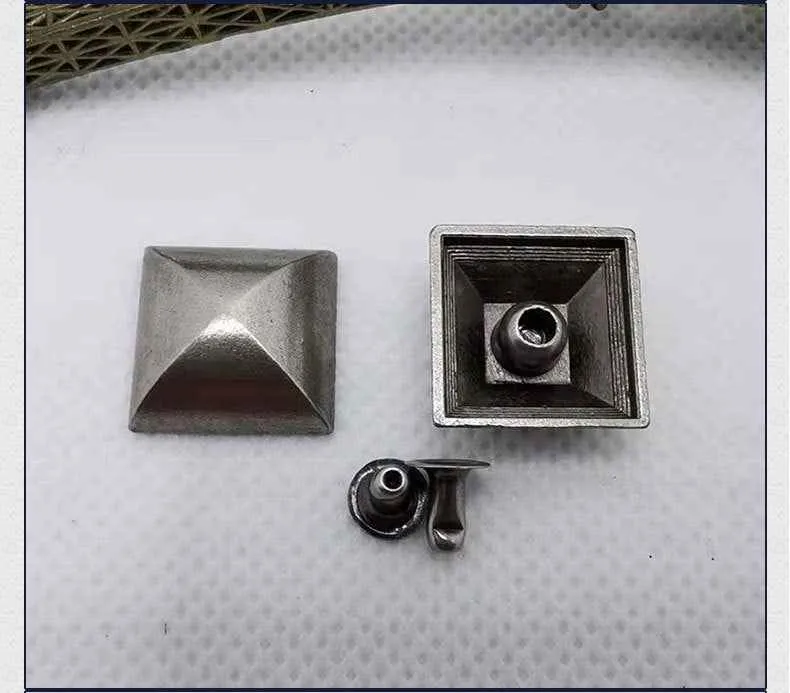 10/15MM Vintage Silver Pyramid Studs Punk Gothic Rivets 30 Pack