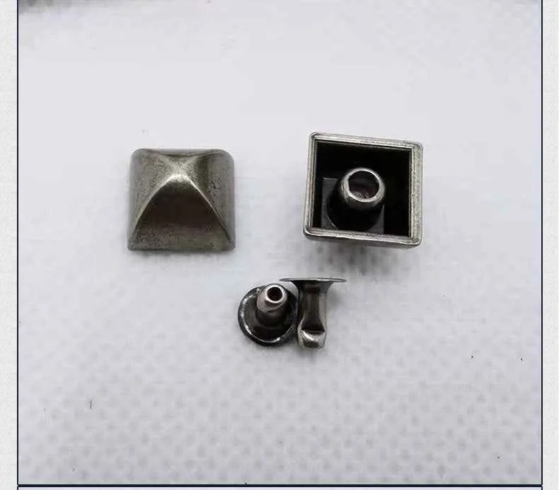 10/15MM Vintage Silver Pyramid Studs Punk Gothic Rivets 30 Pack