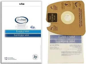 12 Pack Eureka MM Micro-lined Mighty Mite and Sanitaire Allergen Filtration Vacuum Cleaner Bags. Compare To Part 60296C, 60295B, 60295A, 60295C