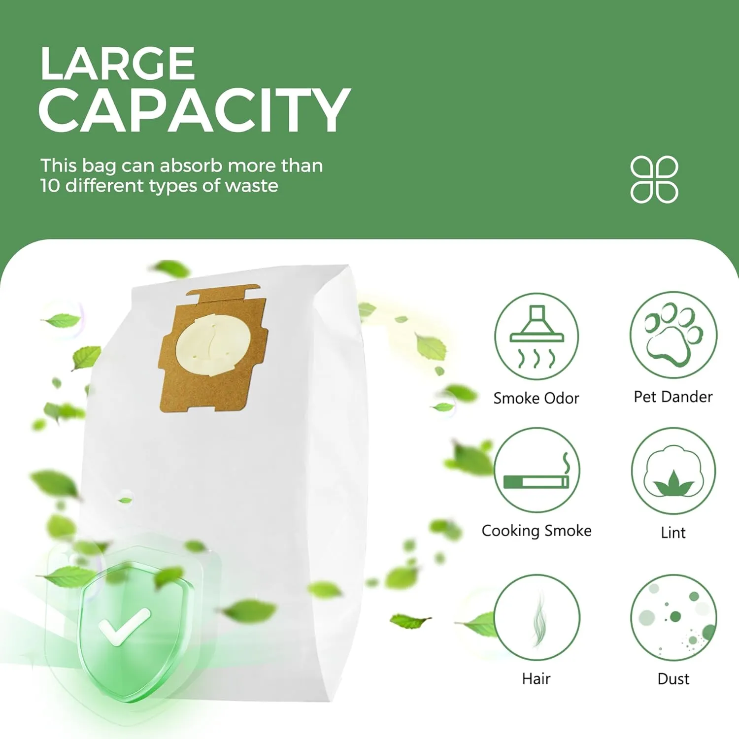 12 Pack Vacuum Bags [Model 204814] Compatible with Kirby Sentria/Avalir/Ultimate G Series | Replaces F-Style & Twist-Style 204811 205811 204808 | Replacement Parts by Improvedhand