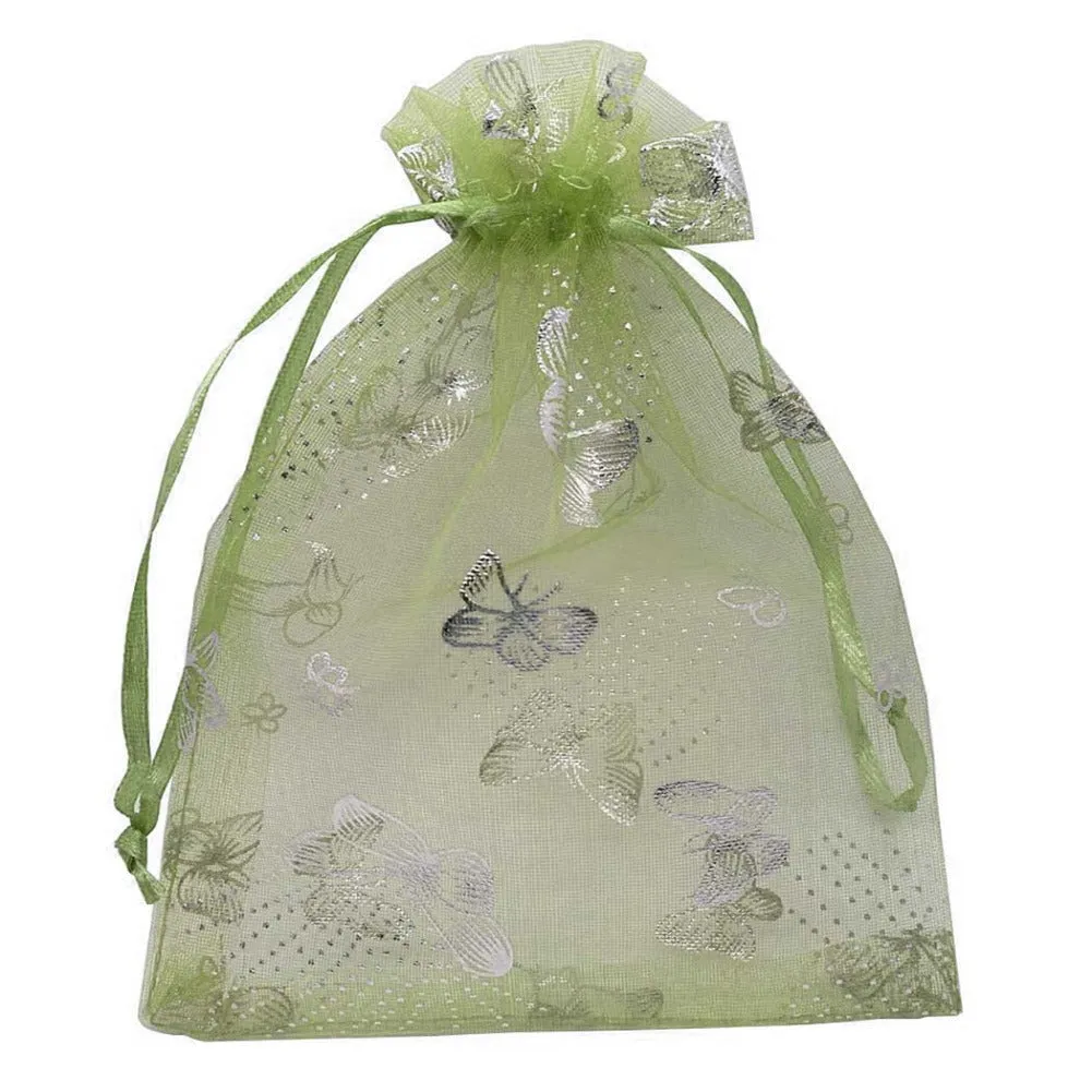 13x18 cms | 5x7 inch | Multi Colour | Printed Return Gift Favors Organza Bags Jewellery Packing Pouch 13x18 CMS