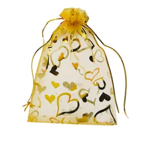16x23 cms | 7x9 inch | Multi Colour | Return Gift Favors Organza Bags Jewellery Packing Pouch