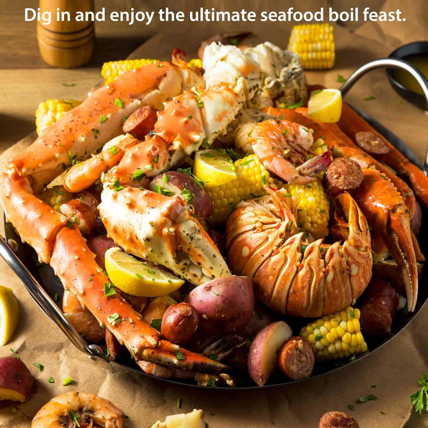 18" Seafood Boil & Steamer Bags - Pack of 100, Seafood Boiling Bags for Crab, Crawfish, Shellfish - Low Country Boil, Clambake, Crab Boil, Soup Stock Socks, Vegetable Storage Bags