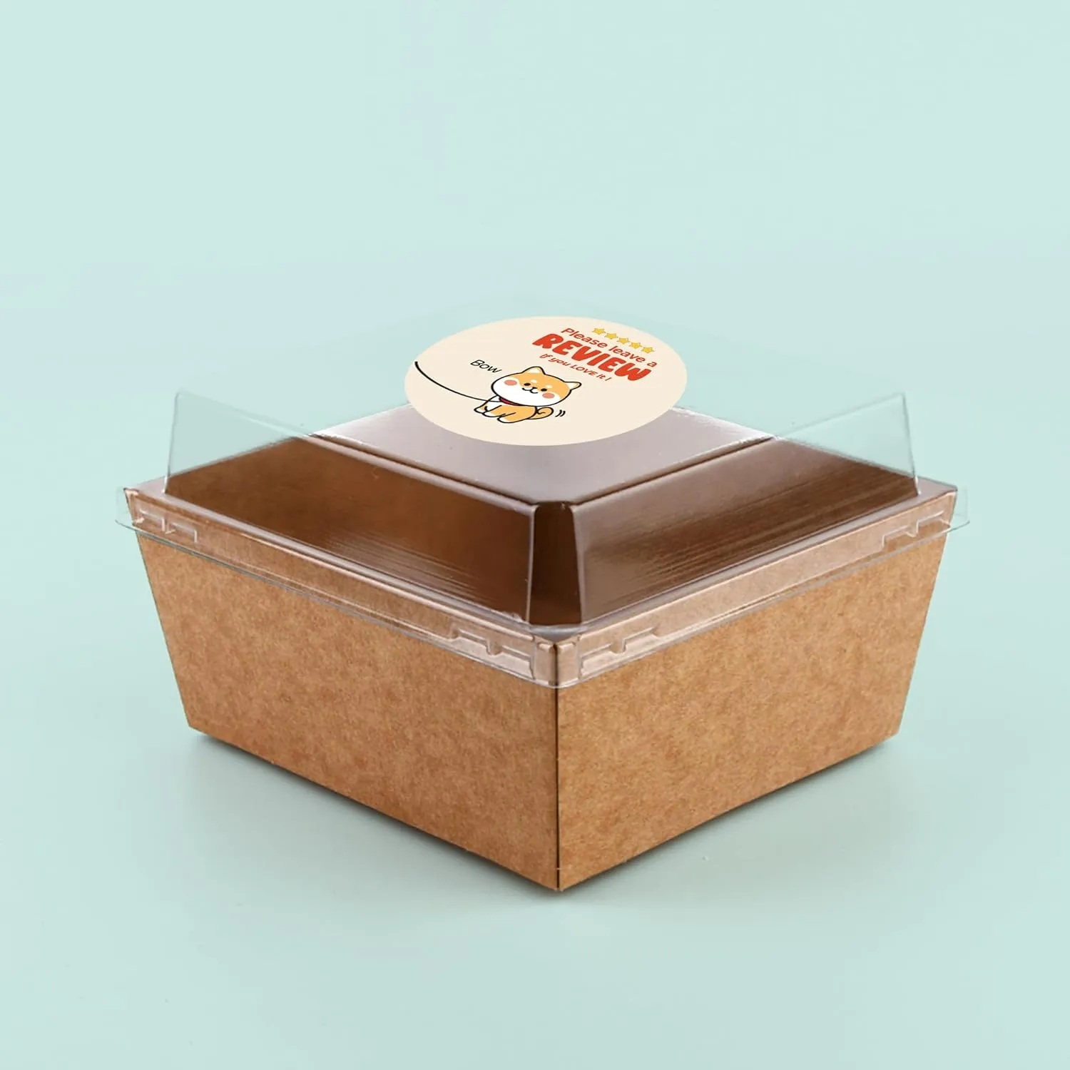2 Inch 5 Star Rating Leave a Review Stickers Thank You for Purchasing Small Business Supplies Food Delivery Container Labels (No.06, 1000pcs)