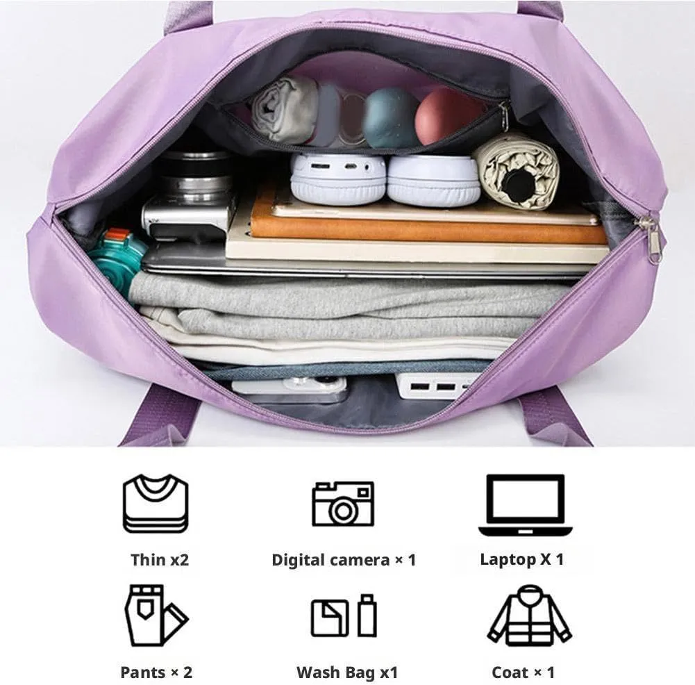 2025 New Large Capacity Travel Bag Universal Wheel Removable, Ravel Bag with Wheels, Expandable Foldable Duffle Bags, Dry Wet Separated Tote Bag, 360 Degrees Silent Universal Wheels (E)