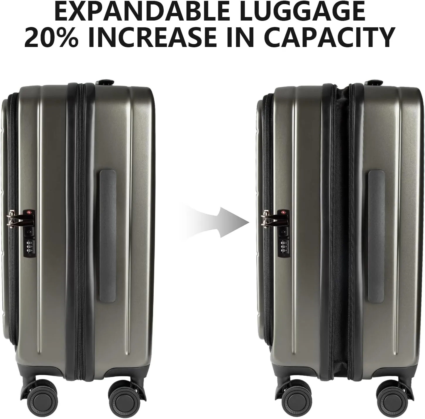 28-Inch Hardshell Checked Luggage - TSA-Accepted Lock, Top-Opening Design with Leak-Proof Cup Holder, Bag Hook, Explosion-Proof Large Suitcase for Extended Travel(Gold)