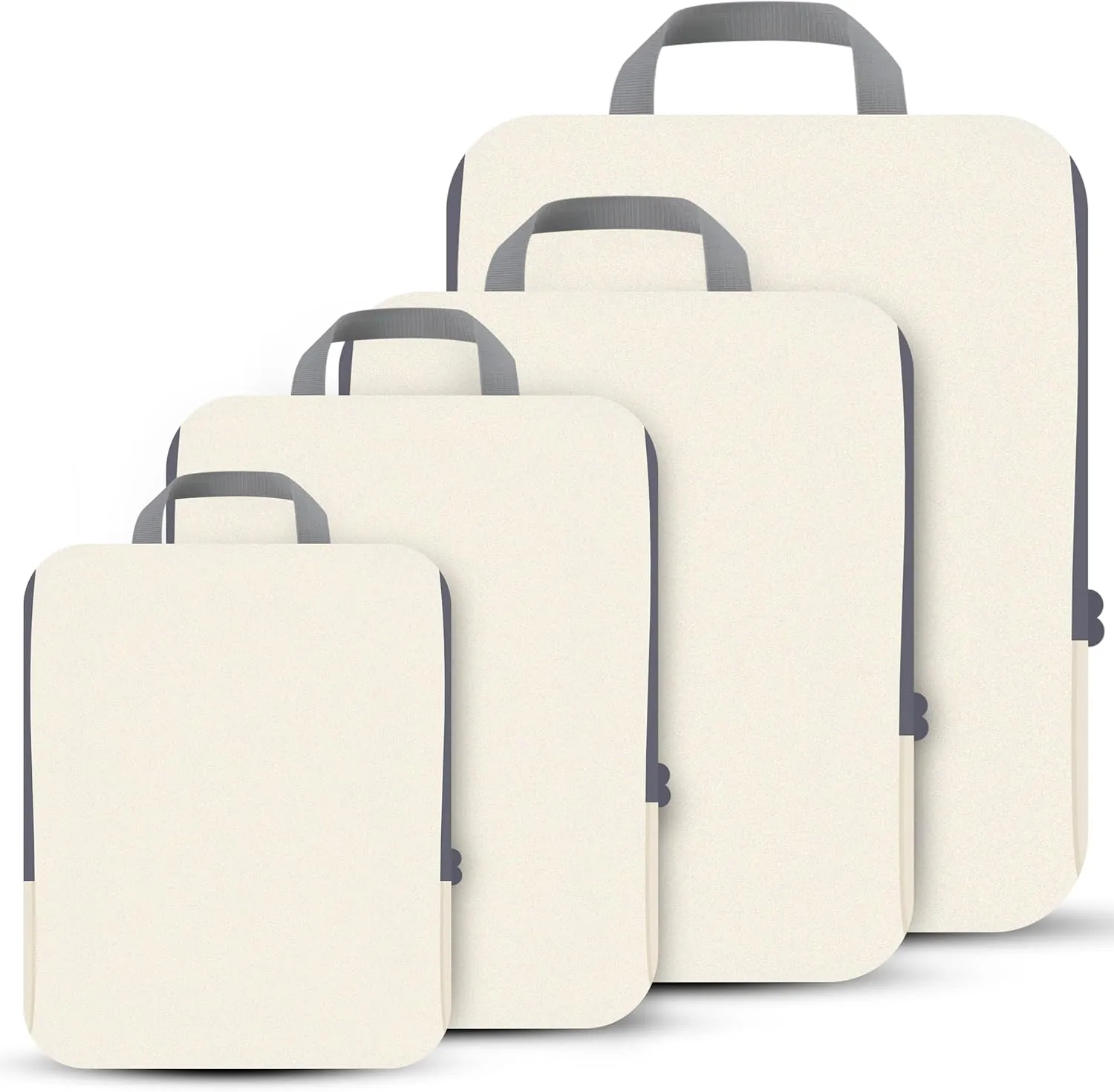 4 Set Compression Packing Cubes Travel - Travel Accessories Expandable Packing Organizers for Carry On - Essentials Luggage Travel Bags