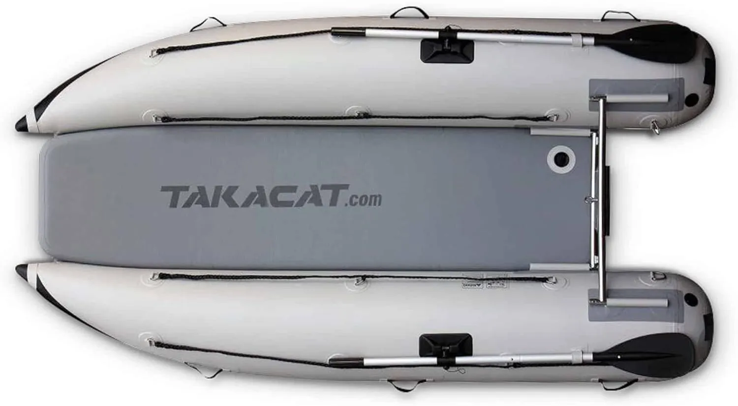 420LX Inflatable Dinghy Boat Open Transom Sport Tender - 7-Person - 20HP, Ultra-Portable Open Bow Design, 4.2 Meters, Gray