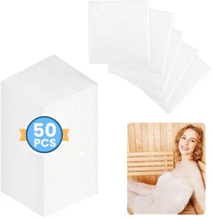 50 Pcs Sauna Bag Plastic Sheeting for Body Wrap, Disposable Sauna Bag 48 x 83 Inch Applied Inside a Far Infrared Sauna Bag Disposable Body Wraps Thicken Sauna Blanket Liners (Side Opening)