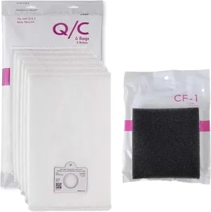 6 Style Q/C Hepa Bags   1 CF 1 Chamber Filter. Compatible with Kenmore Elite Intuition Progressive 200 400 600 700 800 Series Canister Vacuum Cleaners. Part #'s 53292 5055 81002 50557 50558