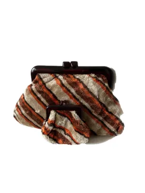 70s mod retro Clutch  portemonee set