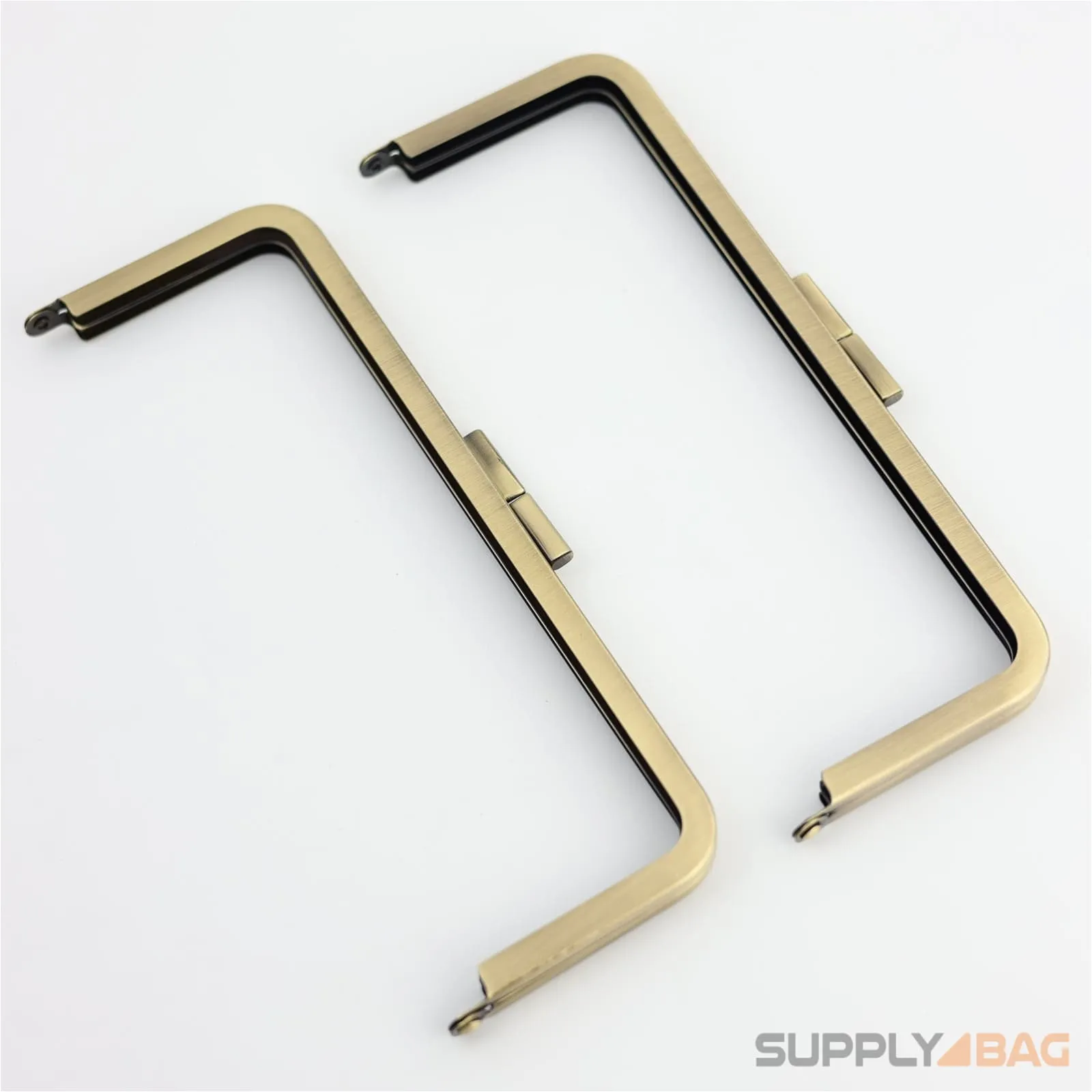 8 1/4 x 3 inch - Antique Brass Metal Purse Frame
