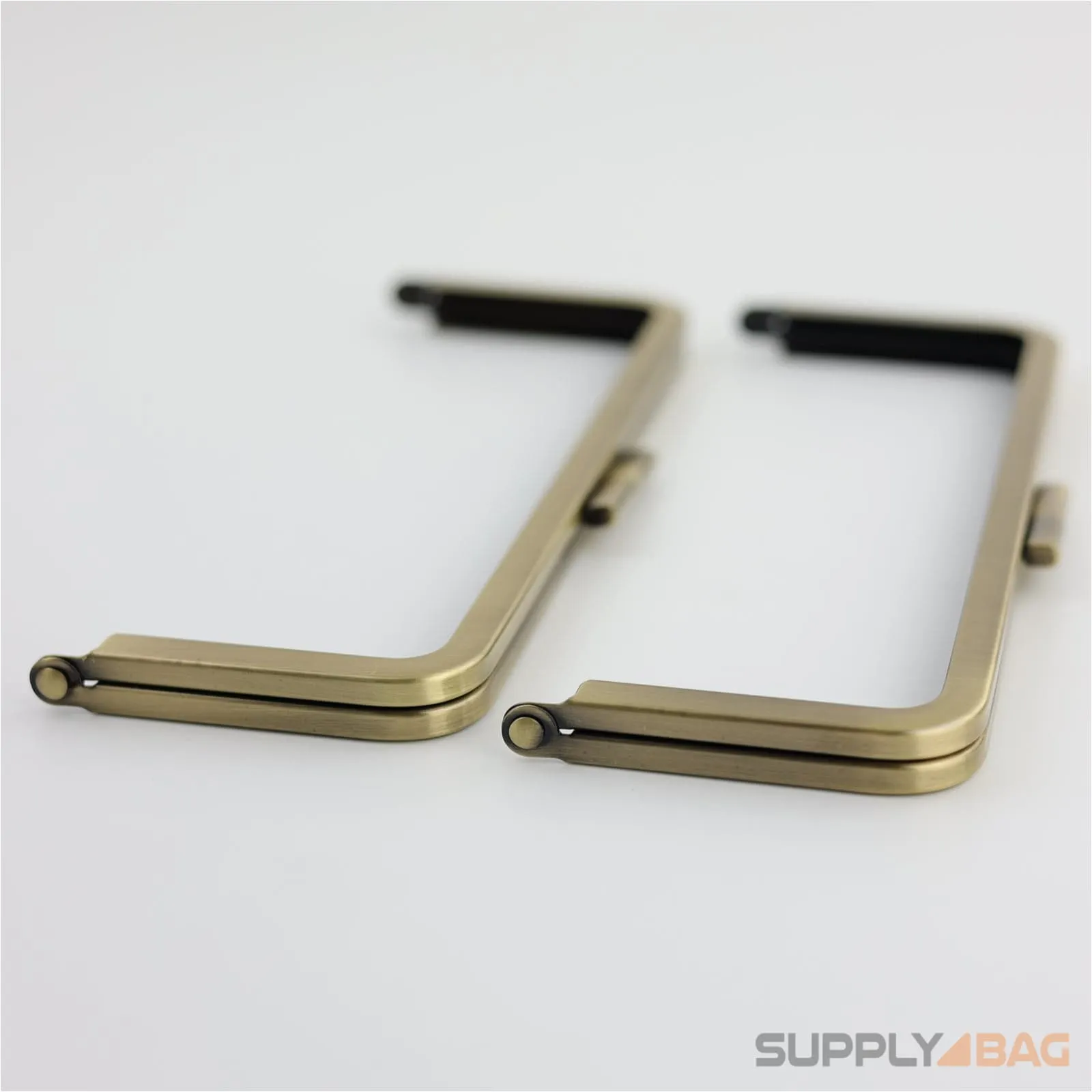 8 1/4 x 3 inch - Antique Brass Metal Purse Frame