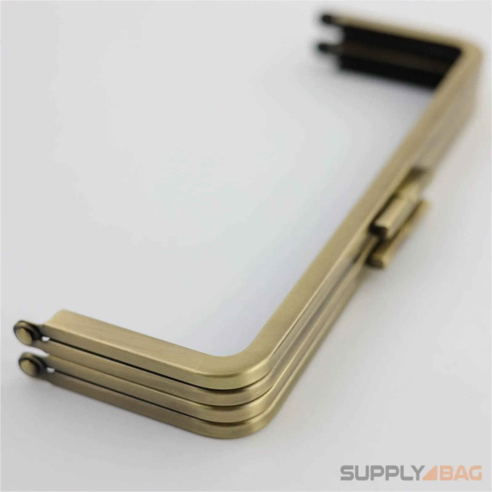 8 1/4 x 3 inch - Antique Brass Metal Purse Frame