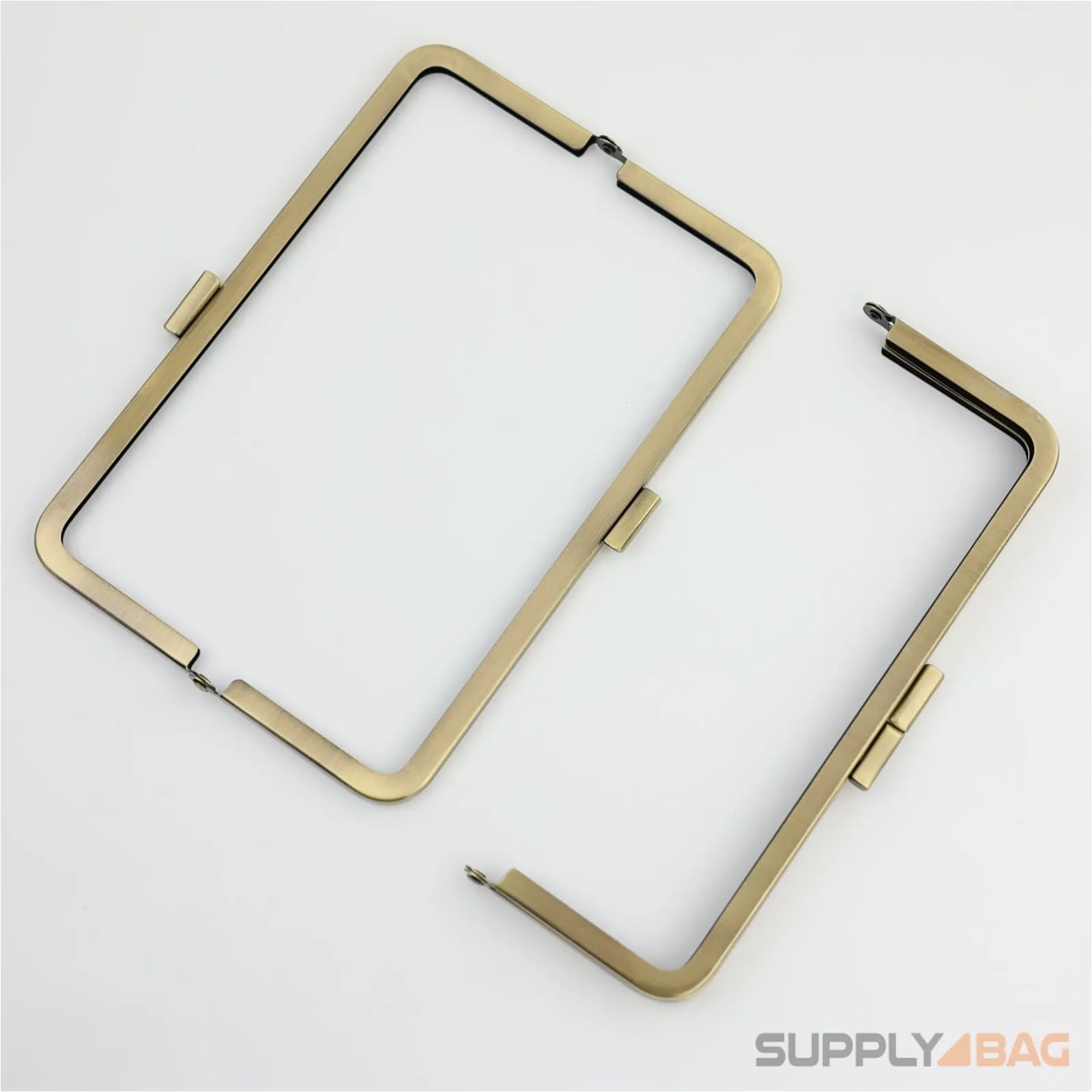 8 1/4 x 3 inch - Antique Brass Metal Purse Frame