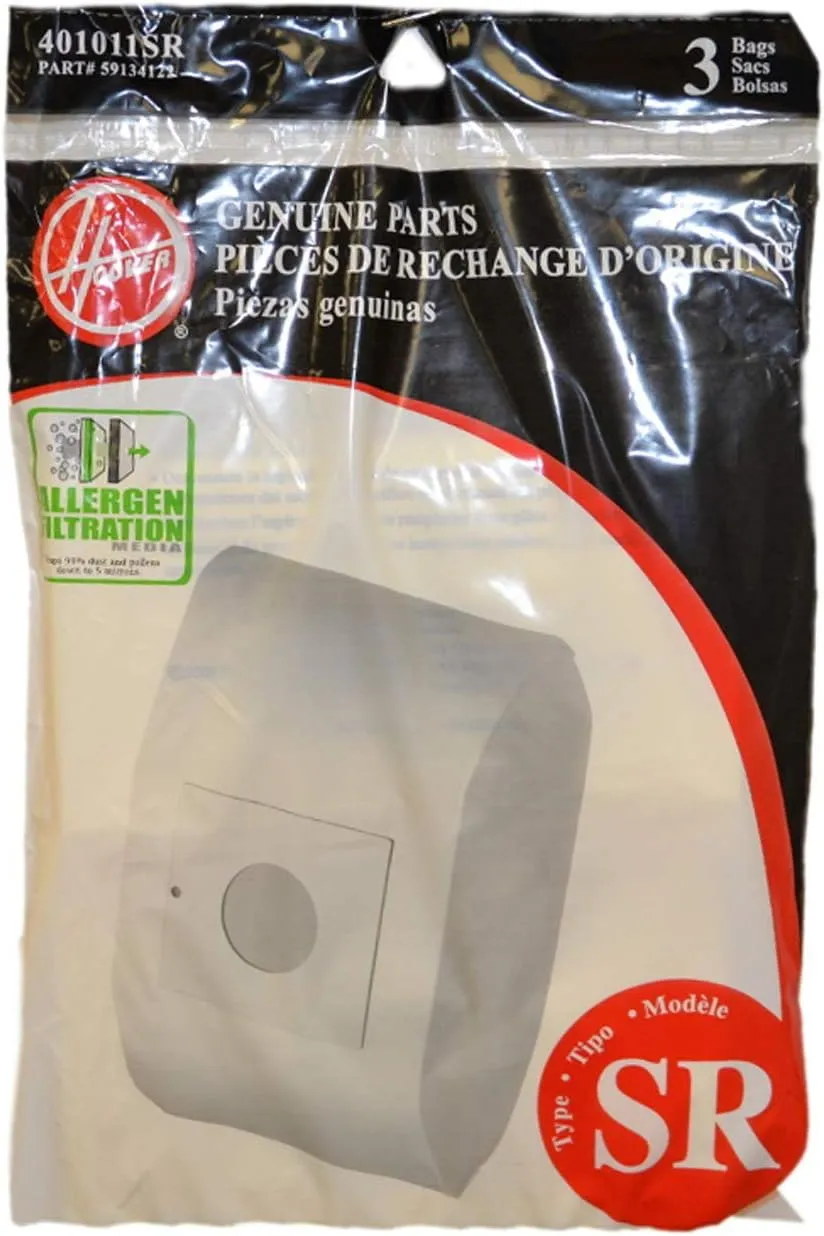 9 Hoover 401011SR Style SR Canister Vacuum Allergen Filtration Bags for S3590 Duros Canisters, Genuine OEM Hoover Part, 9pk. by Hoover