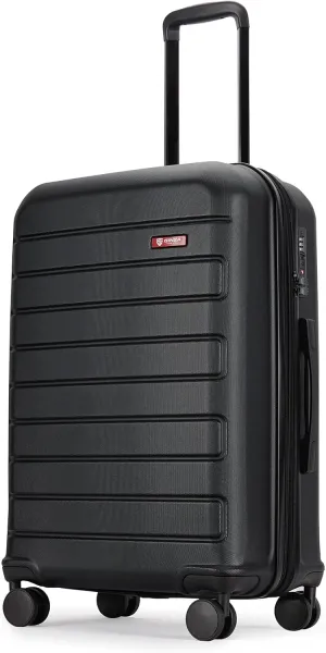 ABS Luggage with TSA Locks,20inch Carry-On Expandable, and Friction-Resistant in black Spinner Suitcases