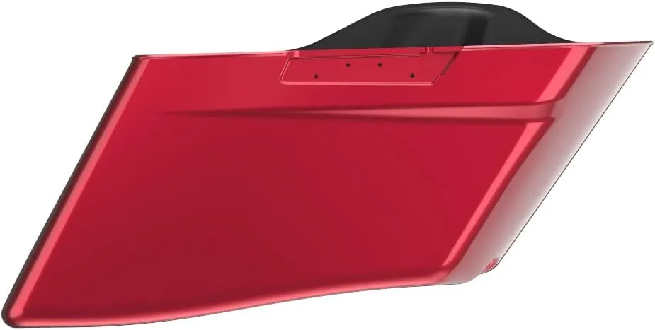 Advanblack Velocity Red Sunglo Cvo Style Tapered Stretched Saddlebag Bottoms For Harley Davidson 2014  Touring