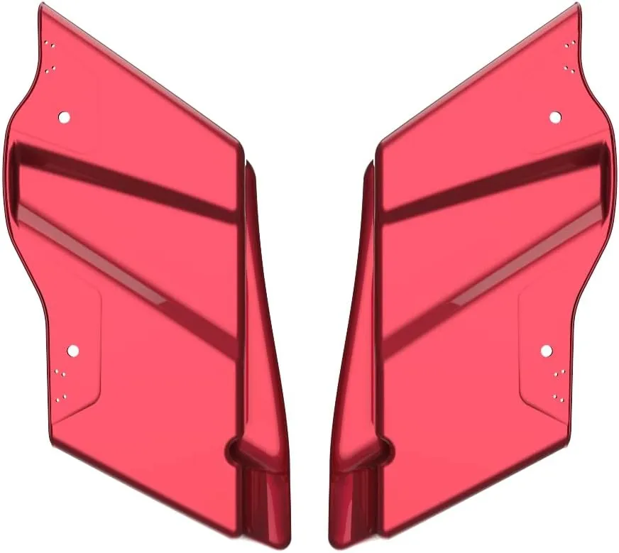 Advanblack Velocity Red Sunglo Cvo Style Tapered Stretched Saddlebag Bottoms For Harley Davidson 2014  Touring