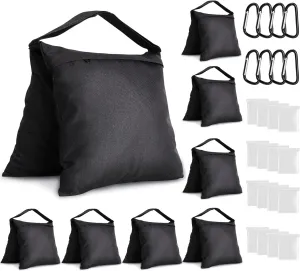 Aimosen 8 Packs Sandbags Weight Bags for Light Stand Photography Video Support, Heavy Duty Saddlebags for Backdrop Stand, Photo Tripod, Canopy, Pop up Tent, Umbrella Base, Fishing Chair, Wedding Shed
