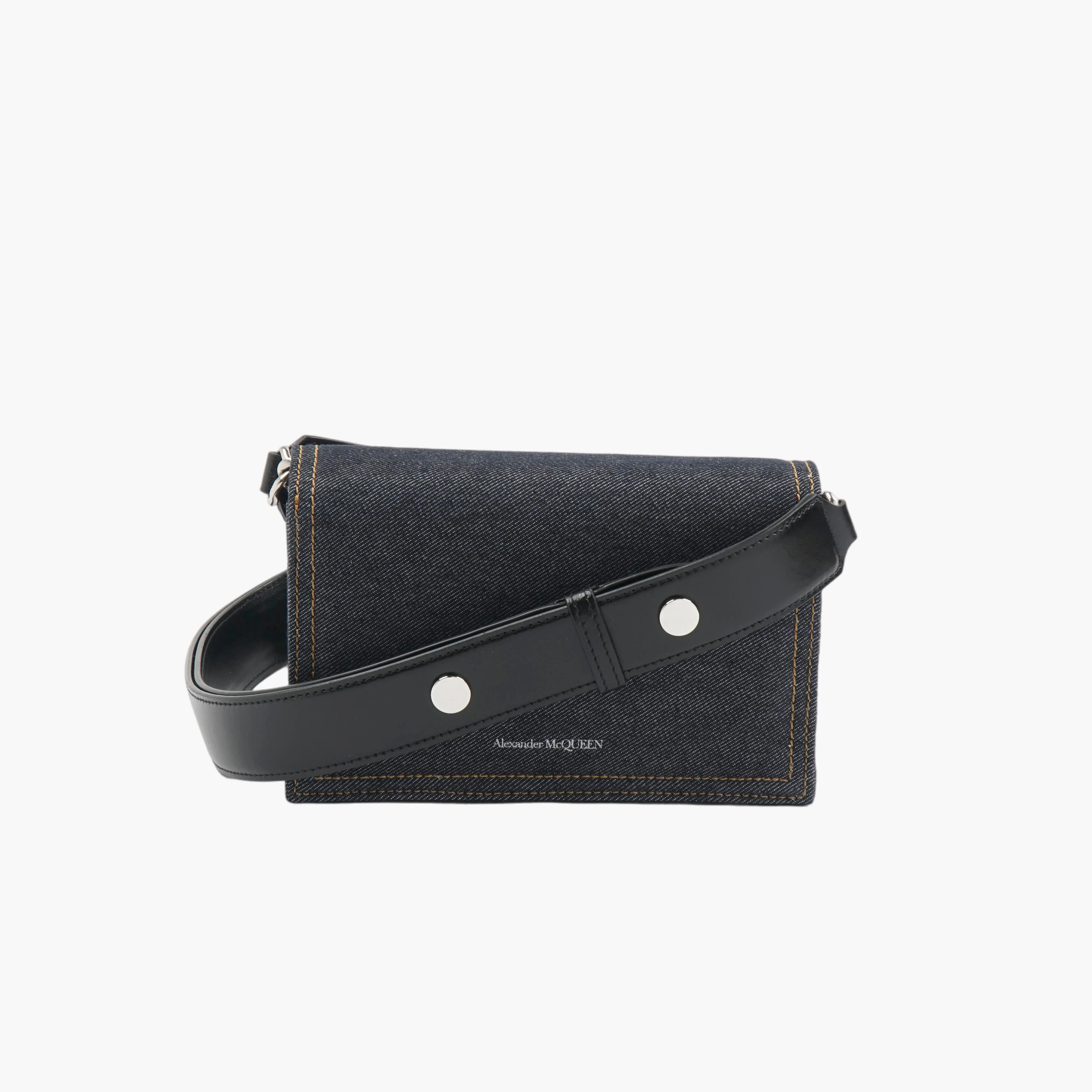 Alexander McQueen Nero Leather Bag with Skull Embellishment - Made in Italy
