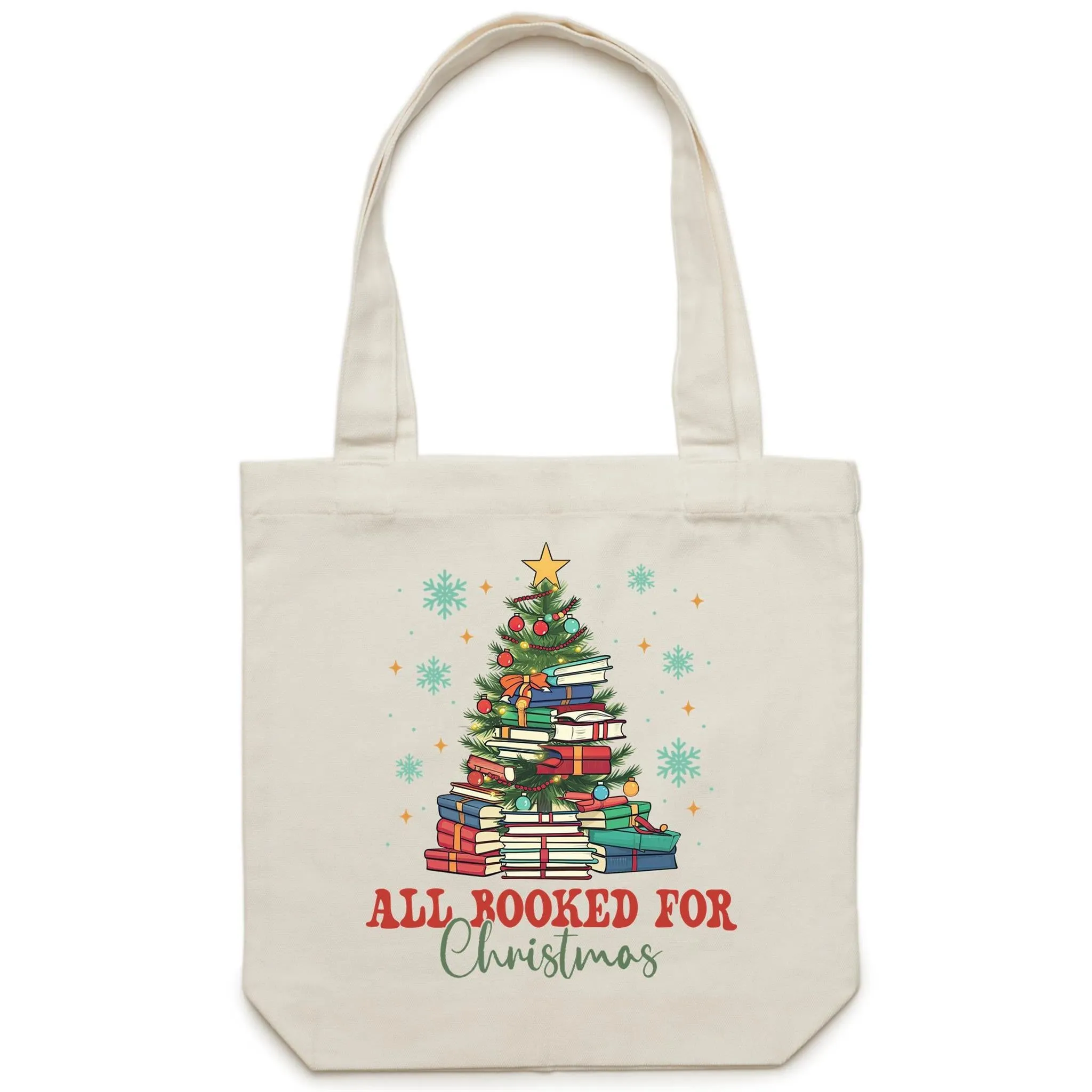 All Booked For Christmas - Canvas Tote Bag
