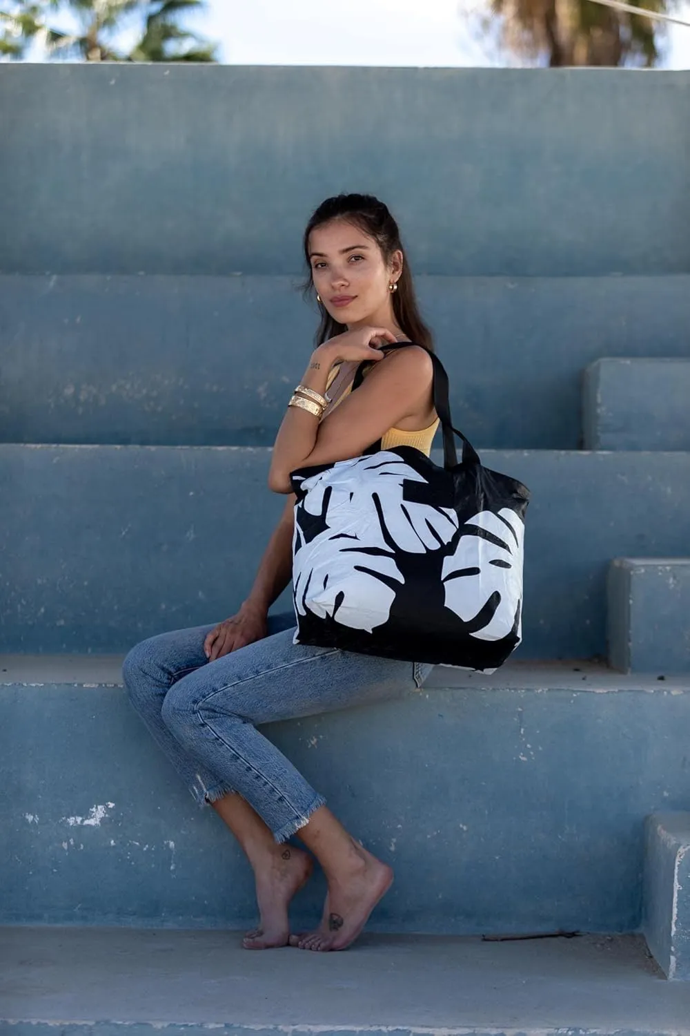 ALOHA Collection Tote | Lightweight, Packable, and Splash-Proof Beach Tote Bag | Easy to Clean