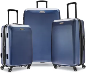 American Tourister Moonlight Hardside Expandable Luggage with Spinner Wheels, Navy, 3-Piece Set (21/24/28)