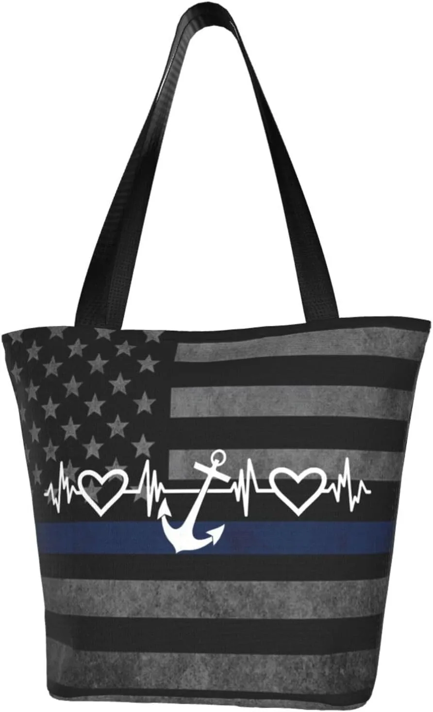 Anchor Heartbeat Fashion Shoulder Bag Large Capacity For Man Or Woman