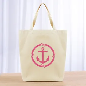 Anchor Tote Bag - hot pink