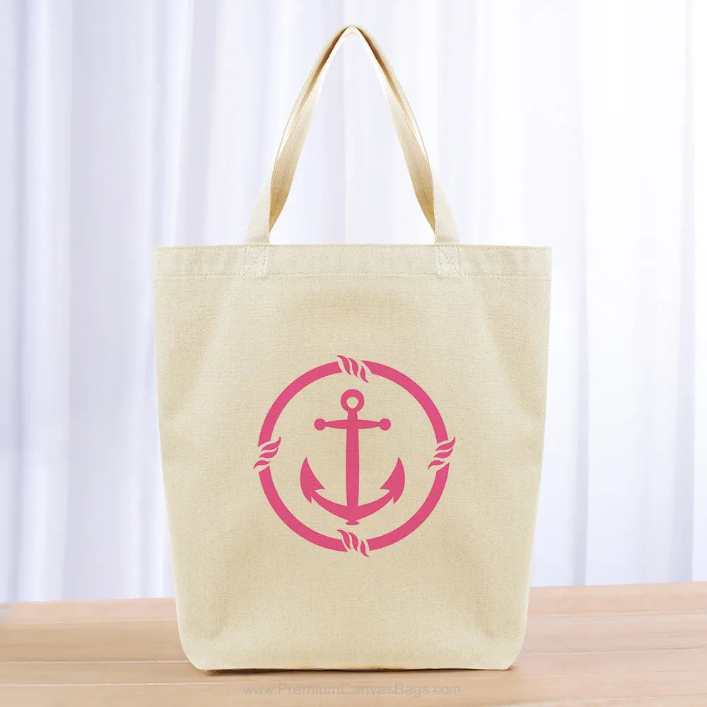 Anchor Tote Bag - hot pink