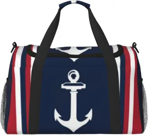 Anchor Travel Duffel Bag Large Foldable Waterproof Overnight Bag For Beach Swim Bags Pool Sports Gym