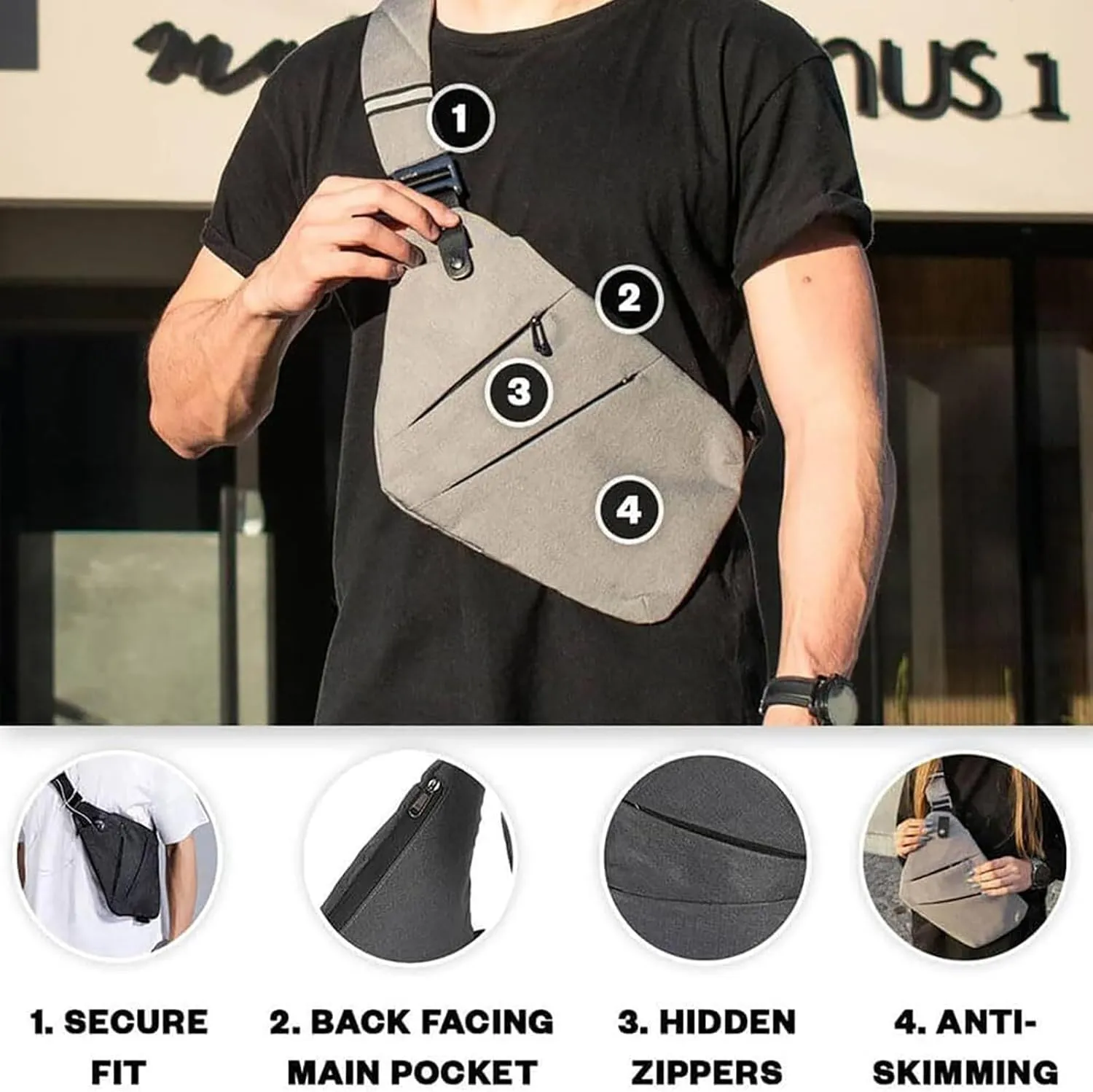 Anti Theft Travel Bag for Women, Anti Theft Bag, Anti Theft Crossbody Bags for Women, Anti-Theft Travel Bag