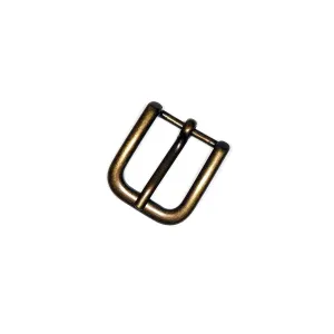 Antique Brass Heel Bar Buckle 3/4 Inch