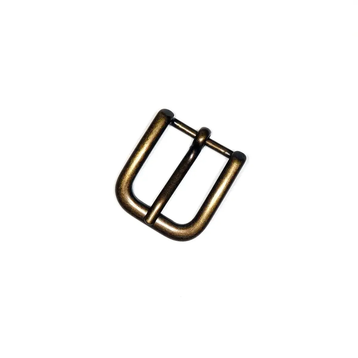 Antique Brass Heel Bar Buckle 3/4 Inch