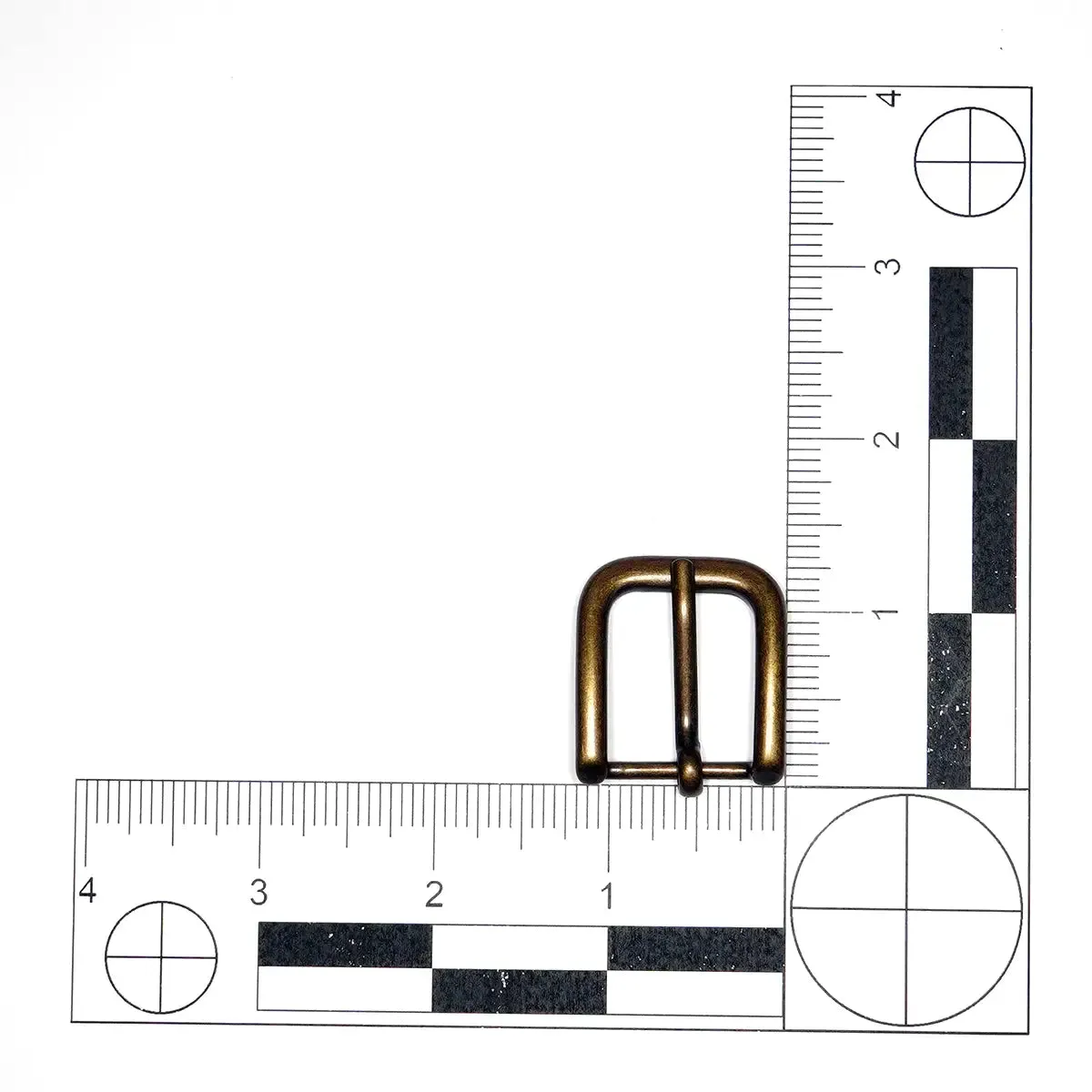 Antique Brass Heel Bar Buckle 3/4 Inch