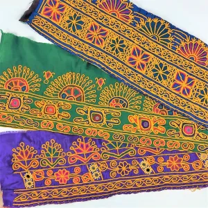 Antique embroidered cuff fabric - antique embroidered embellishment