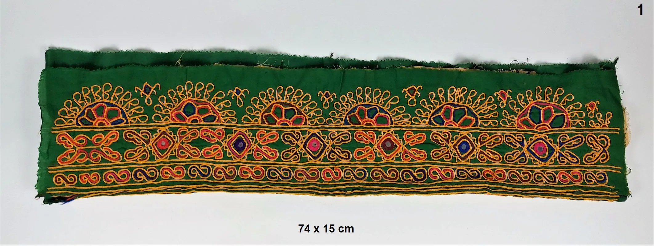 Antique embroidered cuff fabric - antique embroidered embellishment