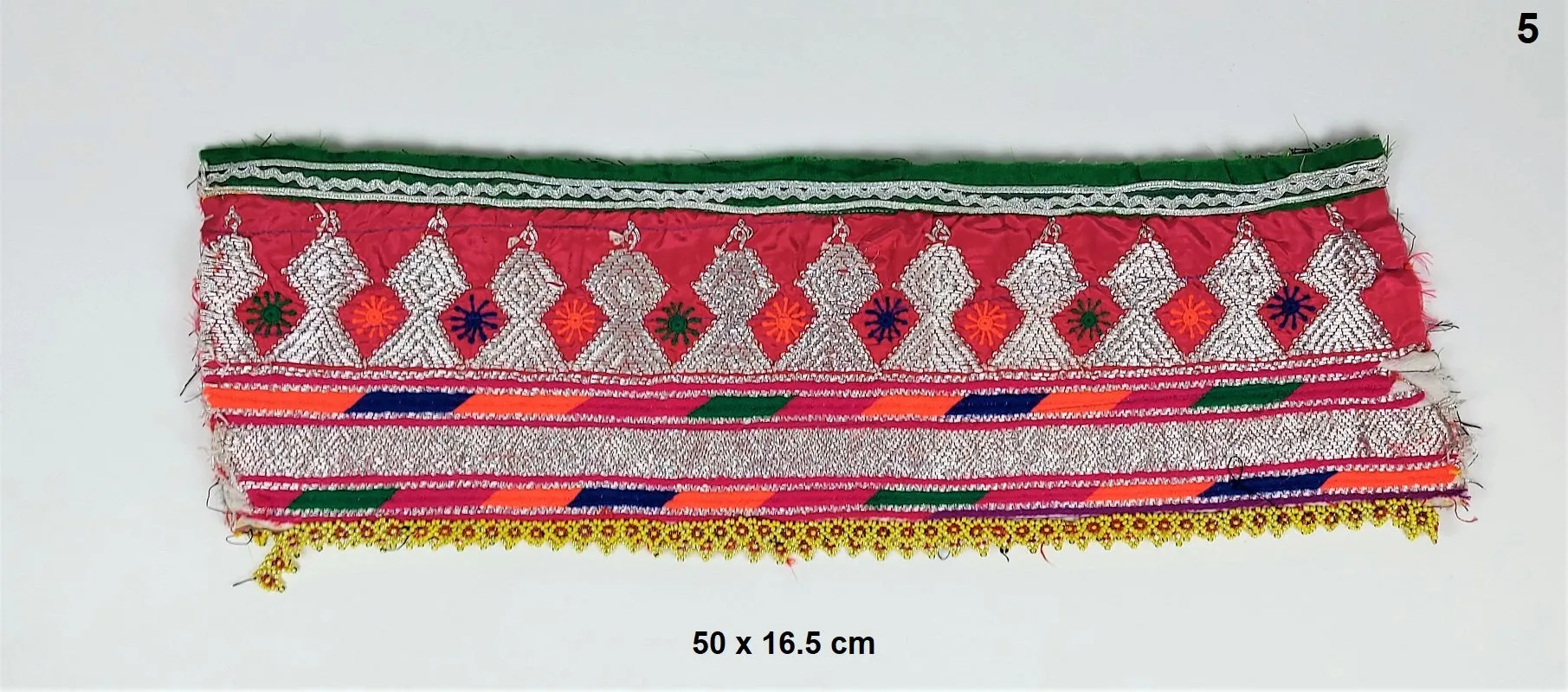 Antique embroidered cuff fabric - antique embroidered embellishment