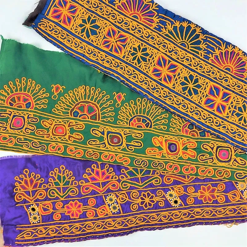 Antique embroidered cuff fabric - antique embroidered embellishment