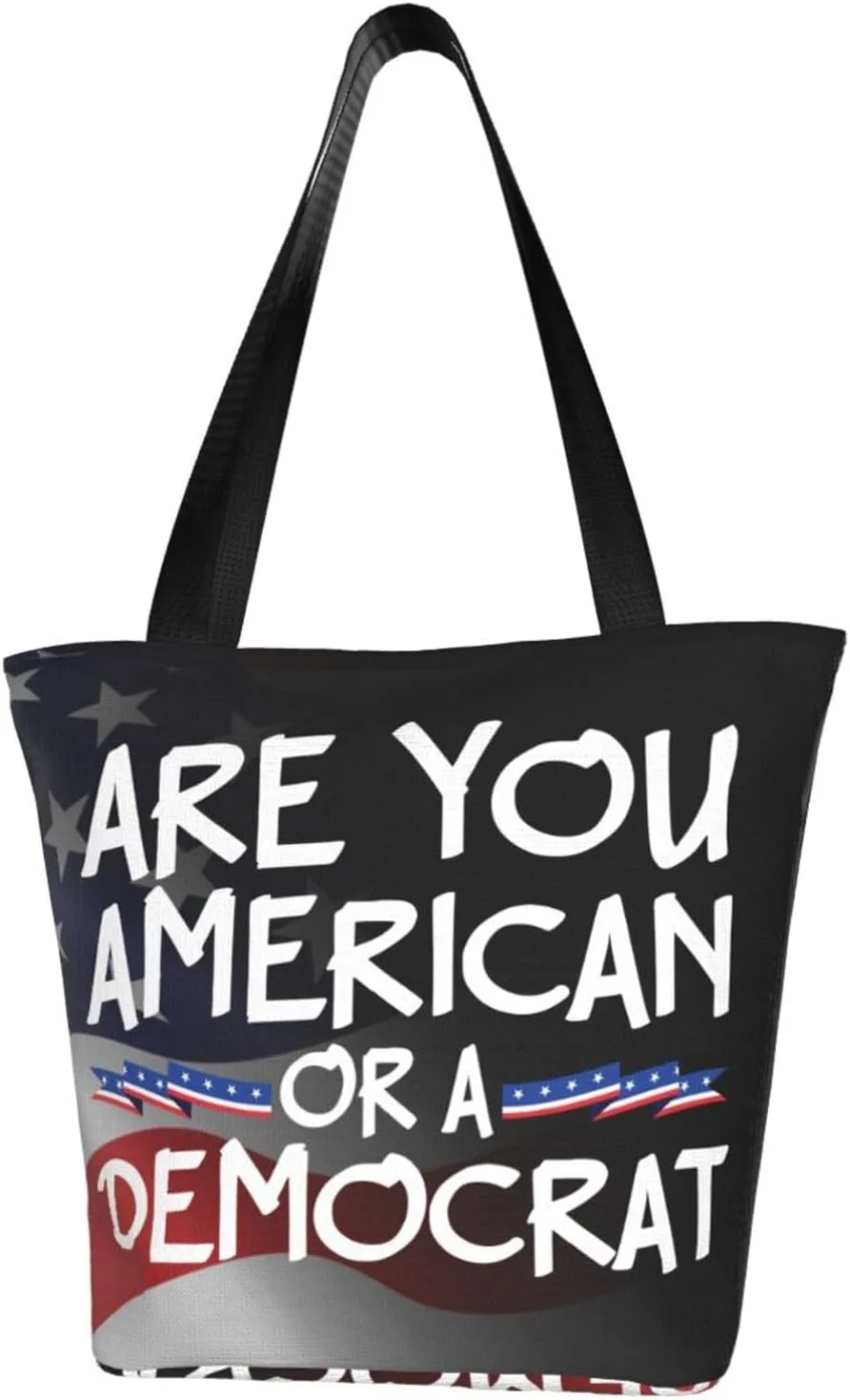 Are You American Or Democrat Fashion Shoulder Bag Large Capacity For Man Or Woman