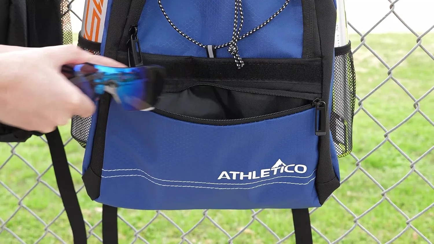 Athletico Youth Baseball Bag - Bat Backpack for Baseball, T-Ball & Softball Equipment & Gear | Holds Bat, Helmet, Glove | Fence Hook