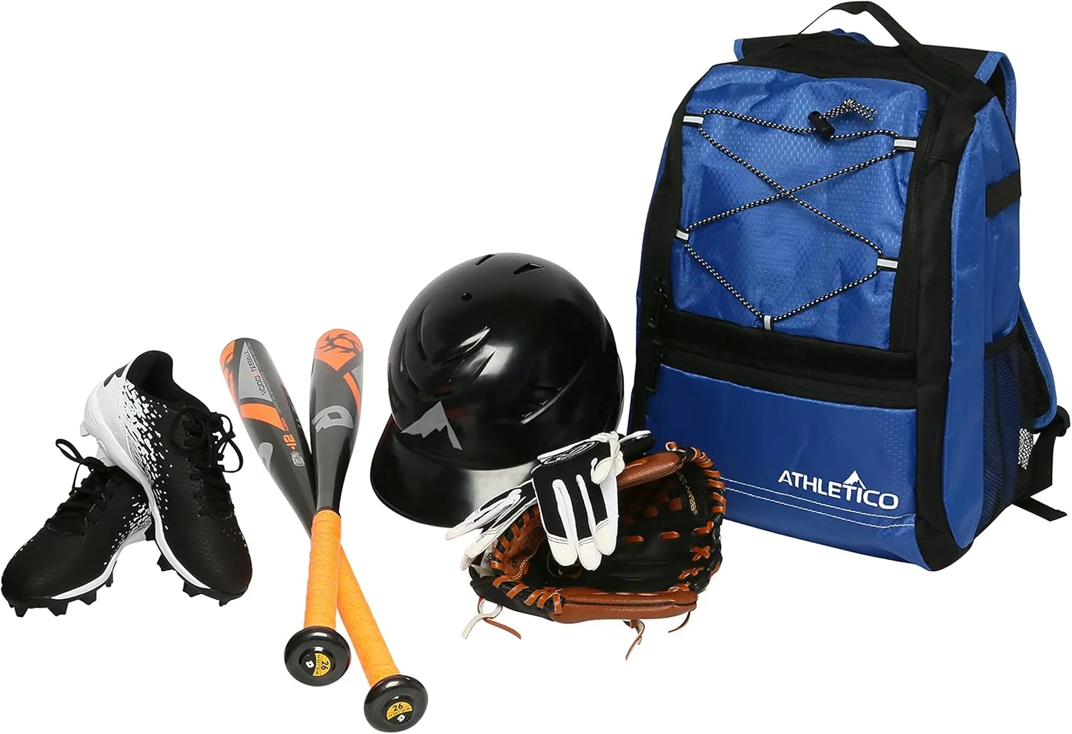 Athletico Youth Baseball Bag - Bat Backpack for Baseball, T-Ball & Softball Equipment & Gear | Holds Bat, Helmet, Glove | Fence Hook