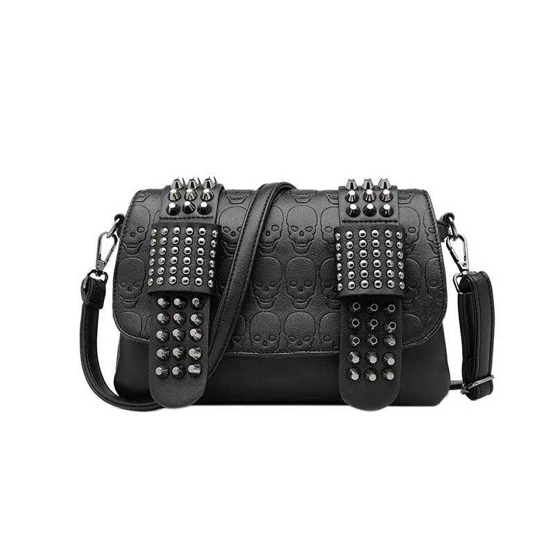 bags tide, punk Halloween skull shoulder bag rivet bag women's bag oblique span bag spot wholesale